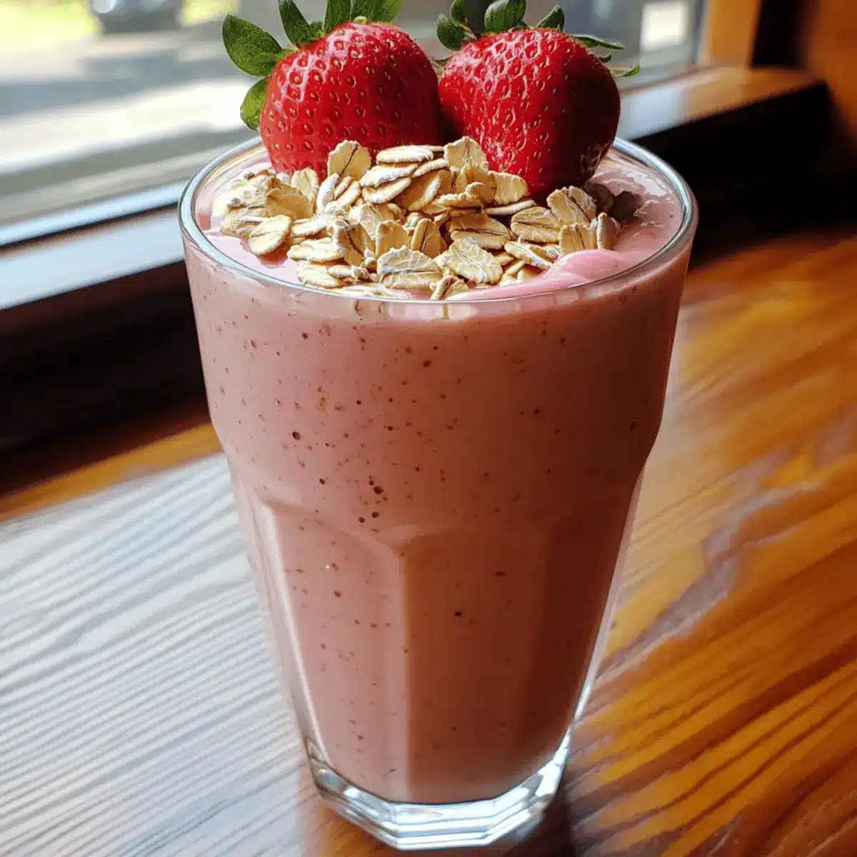 Easy Strawberry Oat Smoothie: Protein-Packed for a Full Morning